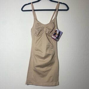 SlimMe Beige Shaping Slip Dress shape ware Sz L